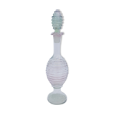 Carafe ancienne annelé irisé verre soufflé