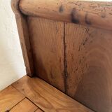 Ancien banc coffre à rouleaux en bois massif