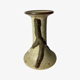 Retro flower ceramic candlestick holder from denmark | vintage candleholder from denmark