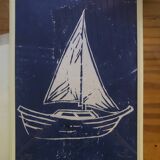 Boat Linocut