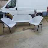 Black and white garden lounge