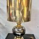 Gilded ceramic lamp, Italy, 1970