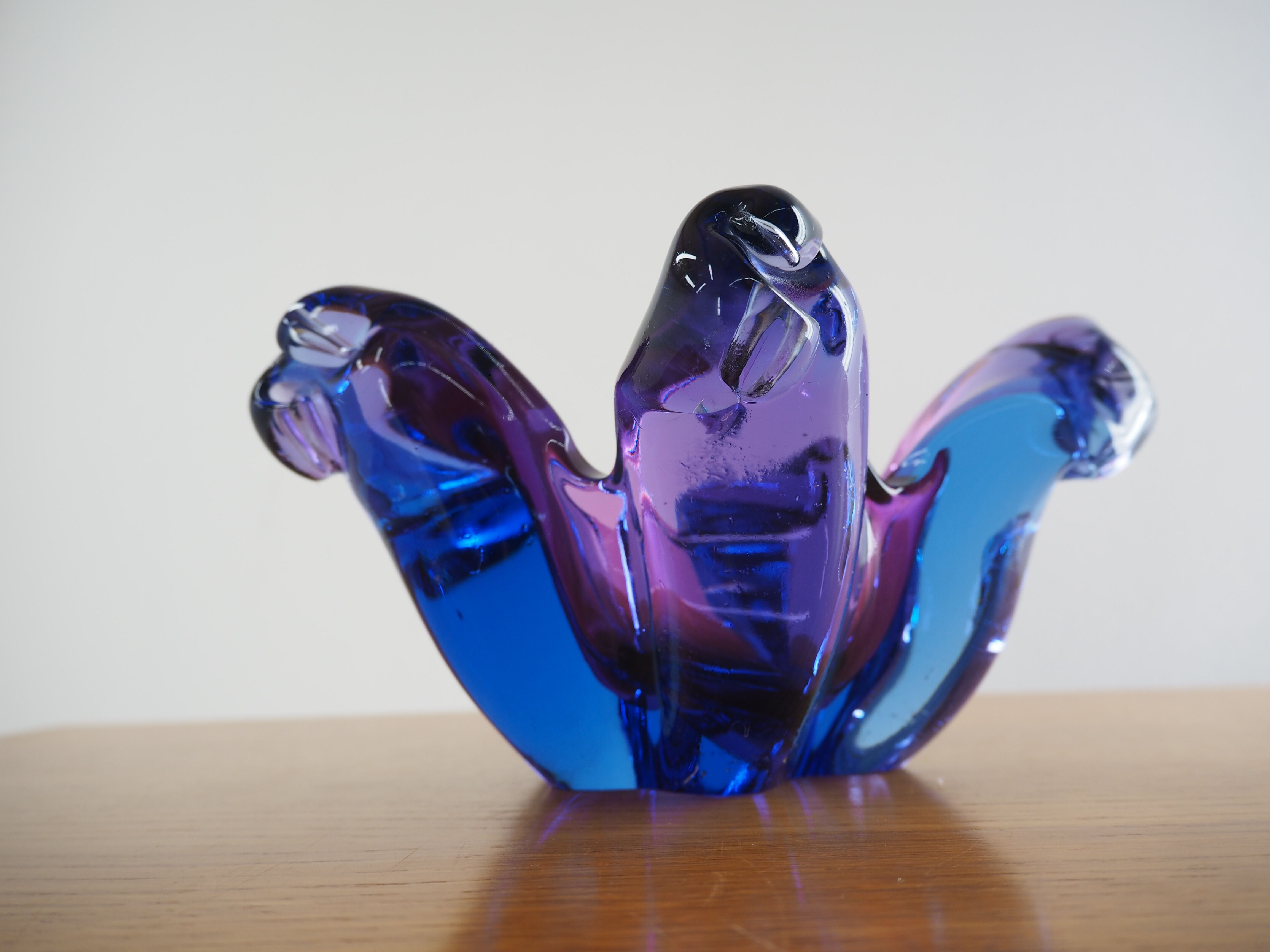 Midcentury Artglass Bowl, From Czechoslovakia, 1950s