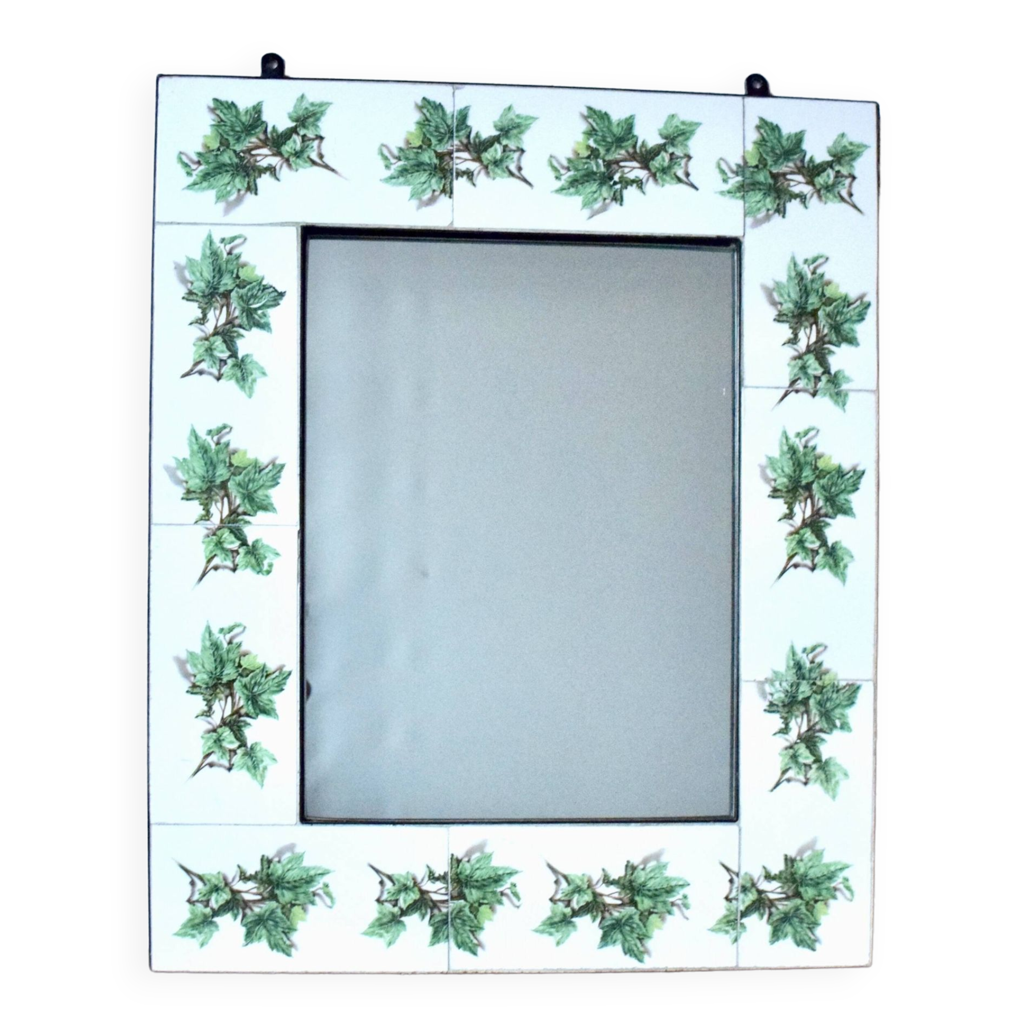 Vintage ceramic wall mirror