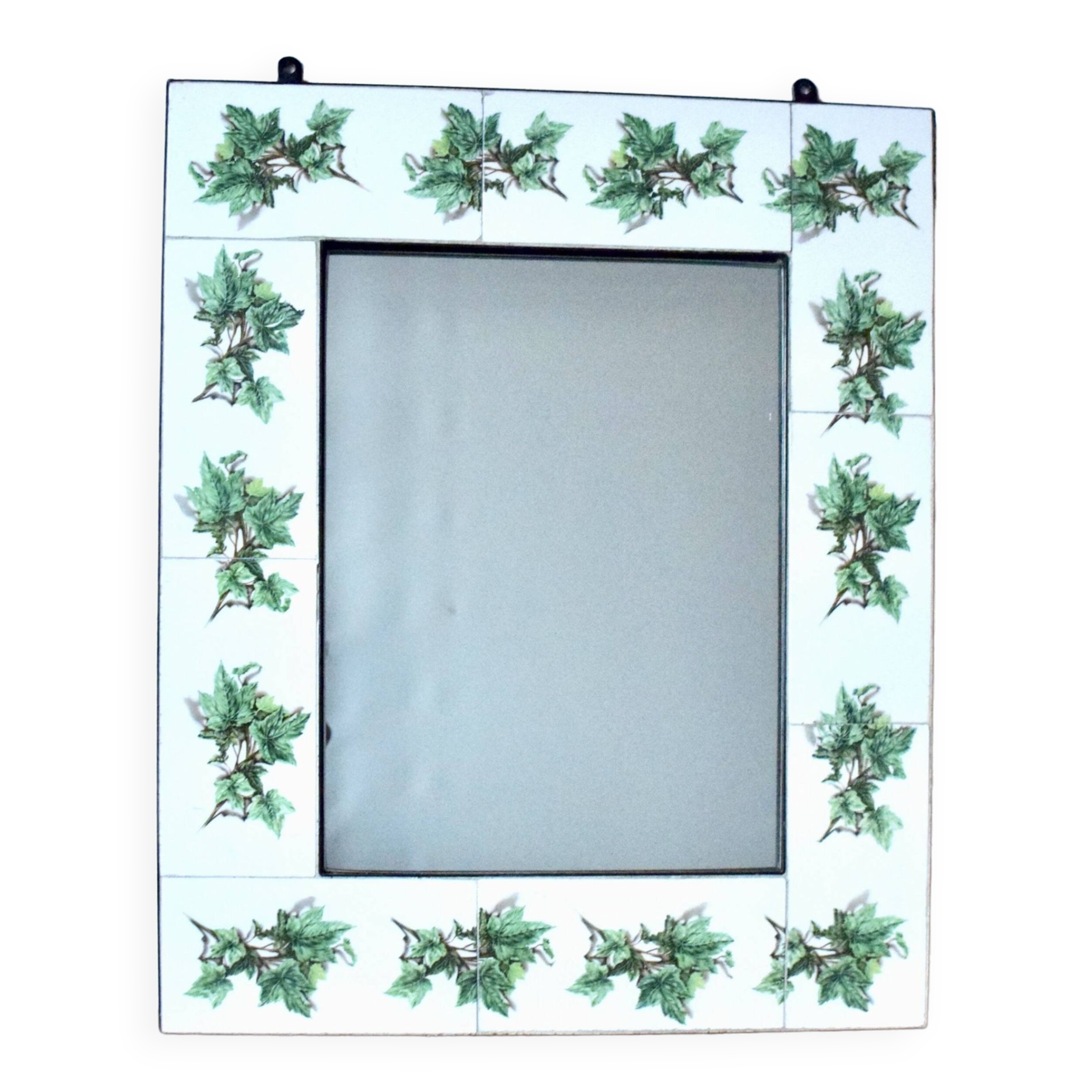 Vintage ceramic wall mirror