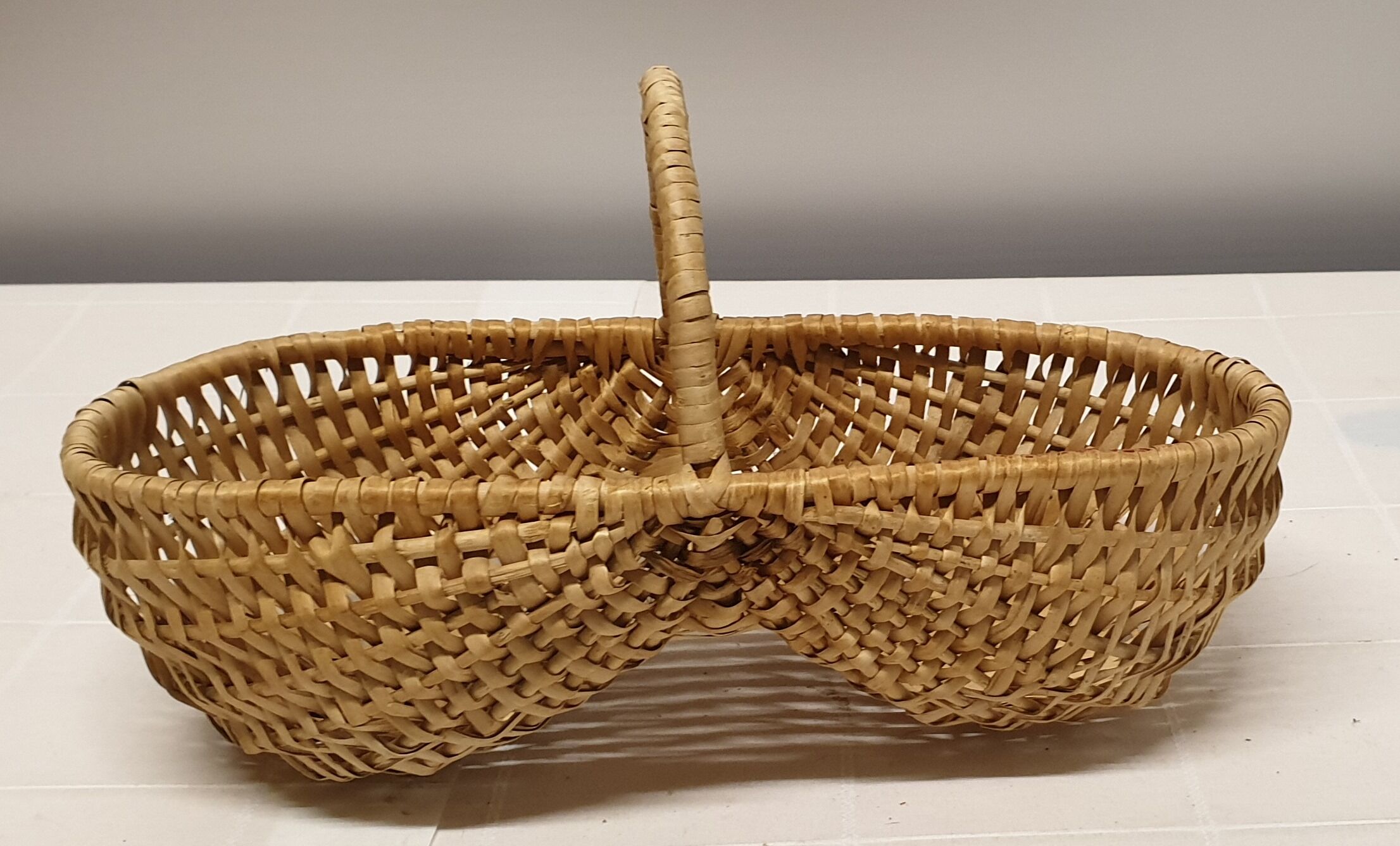 Lot of 2 old wicker baskets