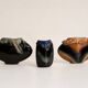 Sculptural glazed ceramic vase – Set of 3 pieces