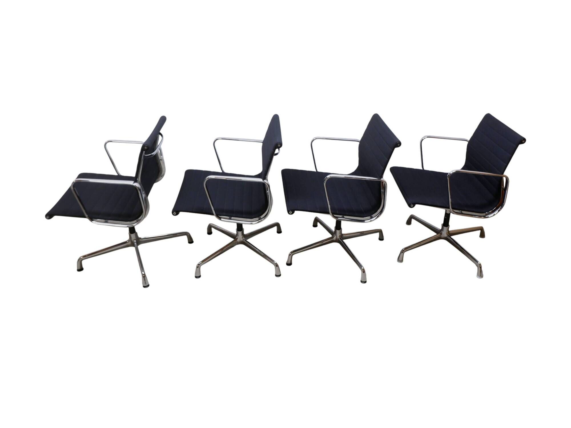 Set of 4 Vitra EA 108 chairs, black hopsak