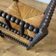 Beaded wood corner or corner armchair