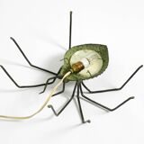 Beautiful Italian Mid Century Modern "Spider" wall lamp made of metal