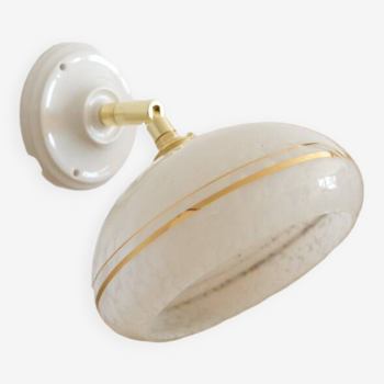 White Clichy glass wall light