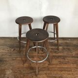 3 stools of bar design Jean Prouvé edition Vitra 2002