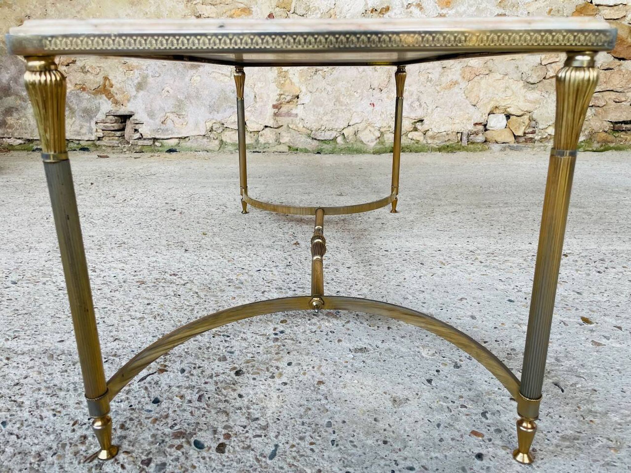 Vintage marble and brass coffee table circa 60's