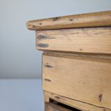 Rustic Primitive Natural Pine Small Apothecary Chest, 1940s