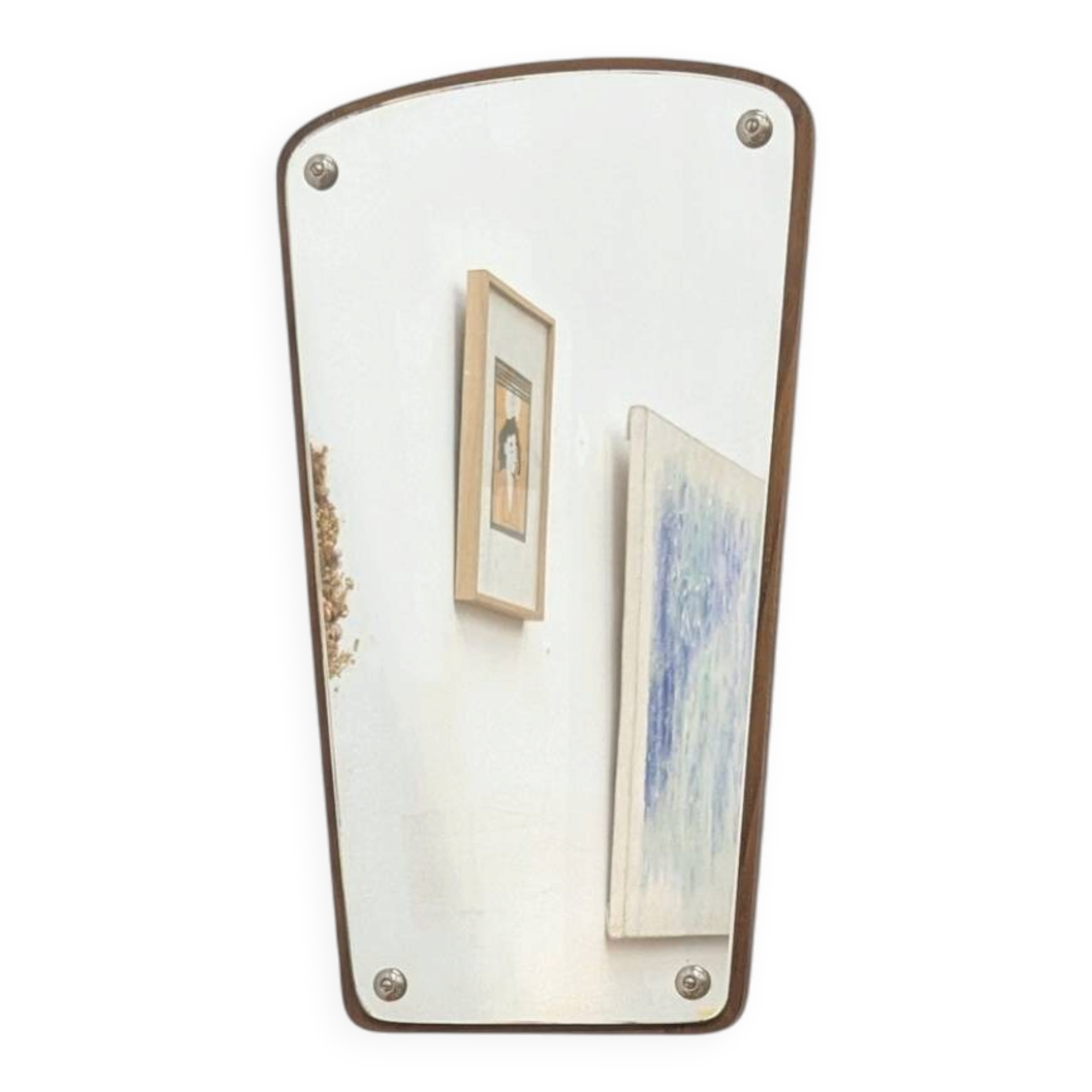 Scandinavian teak mirror