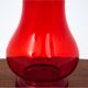 Red midcentury glass vase, Poland, 1970s