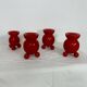 Set of 4 Swedish wooden candlesticks – 1950s
