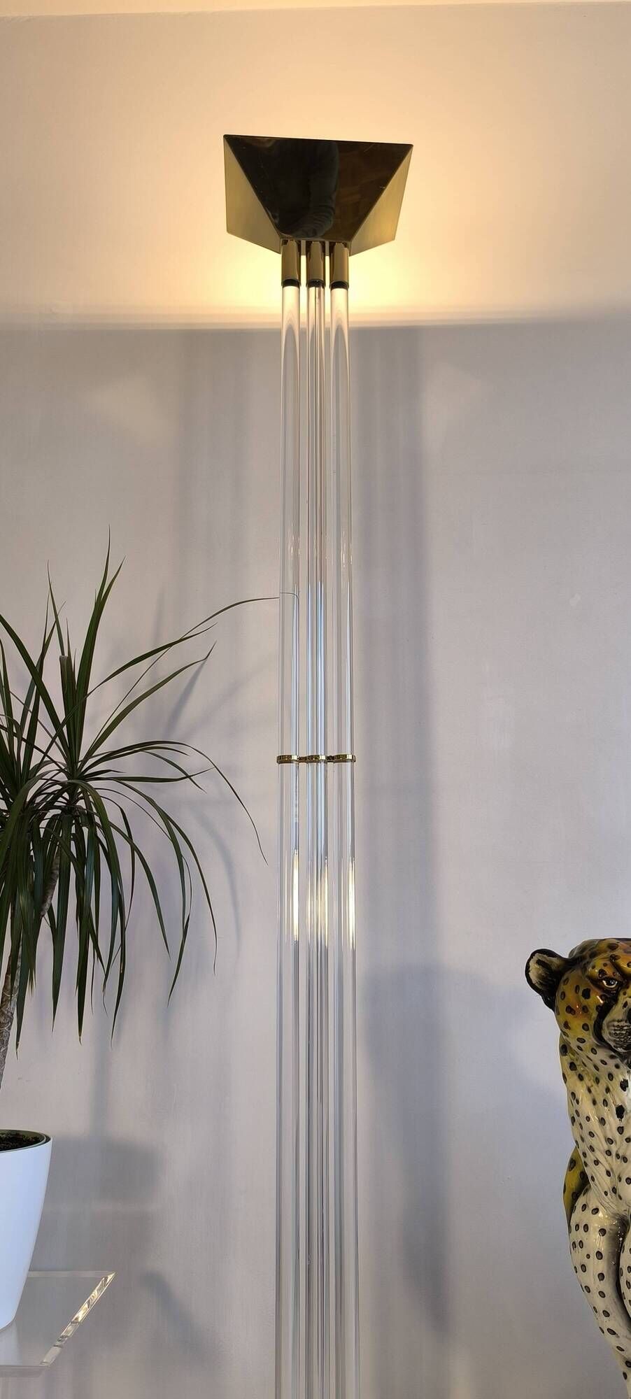 Magnificent and rare german floor lamp signed vereinigte werkstätten