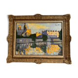Oil on canvas "Paris Notre-Dame" by Salvatore Verniti, 2012