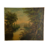 Toile sur toile signée Soirant
