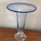 Bubble glass vase on foot