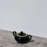 Sucrier bonbonnière céramique noir et jaune villeroy et boch Biarritz