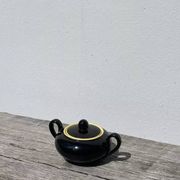 Villeroy & Boch Biarritz black and yellow ceramic sugar and candy dish