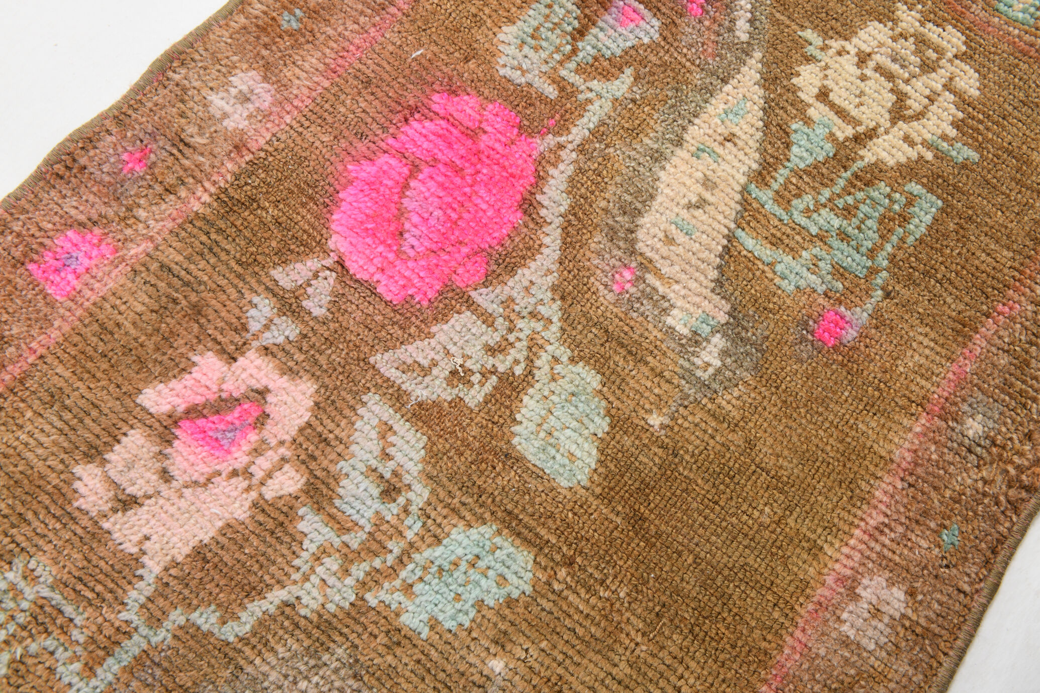 2x3 Brown and Pink Door Mat Rug, 88x56Cm FREE SHIPPING