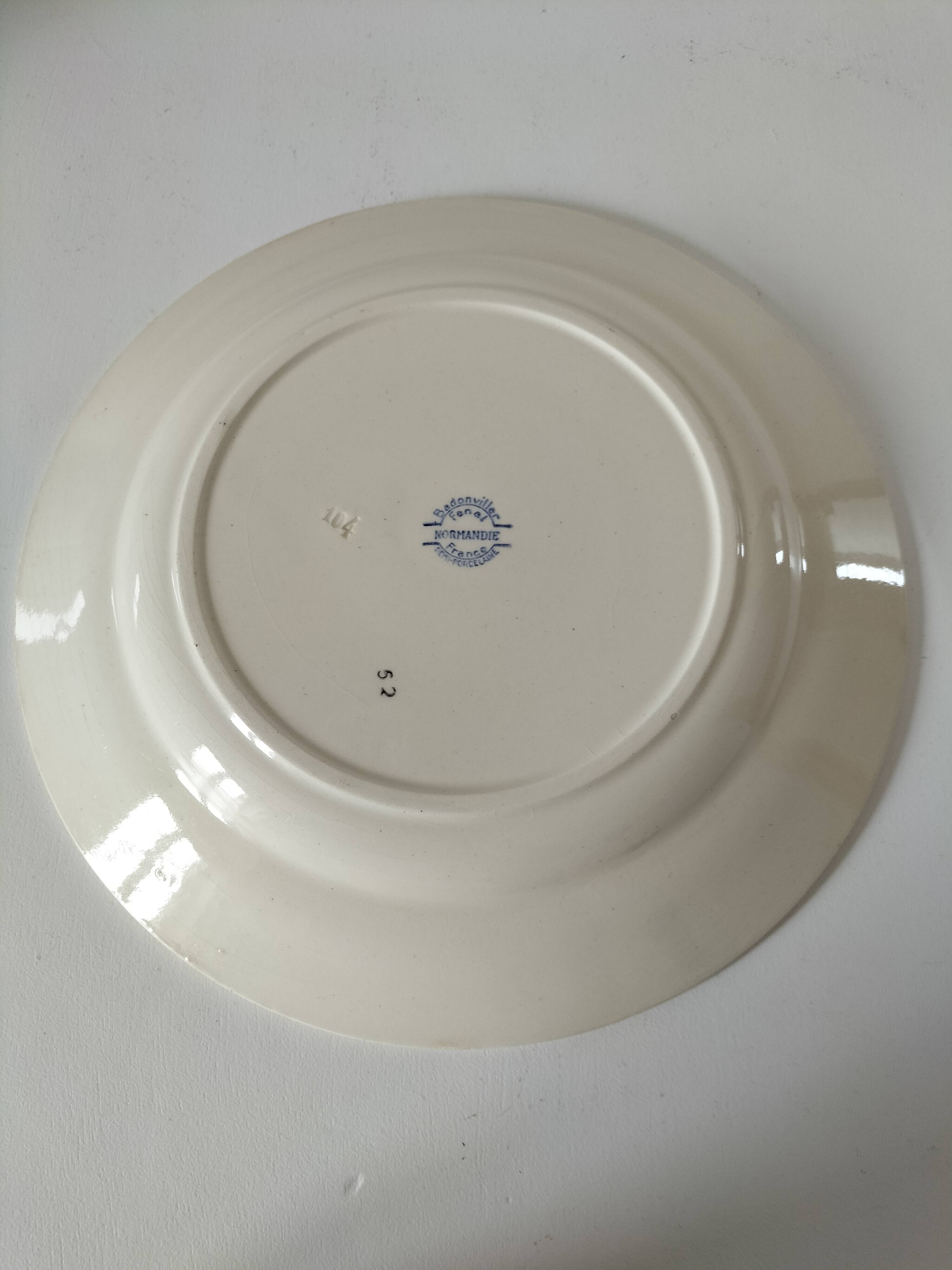 Large antique platter Badonviller Fénal Normandy pattern