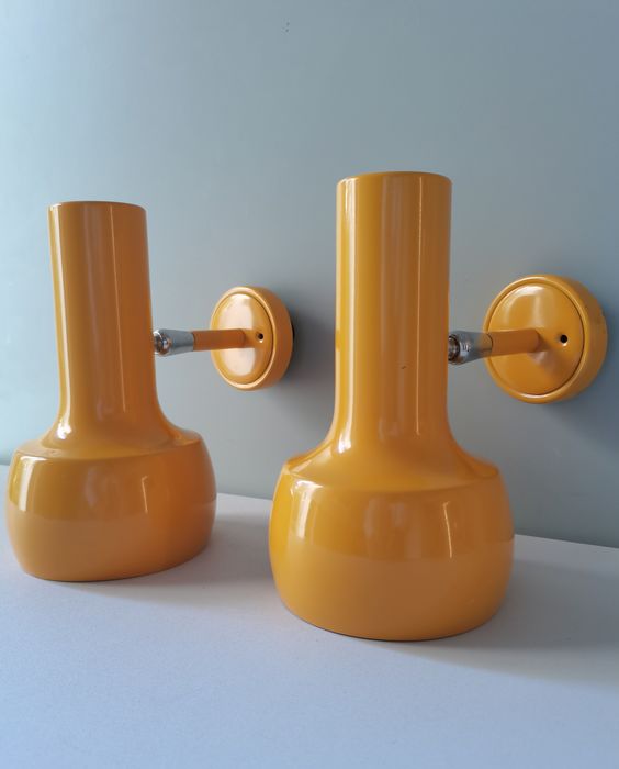 Pair of italian wall lamps stilux milano 70s