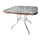 Old garden pedestal table