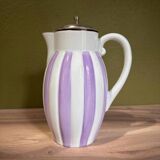 Purple striped teapot