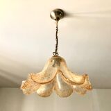 Suspension orange flower glass Murano 1960