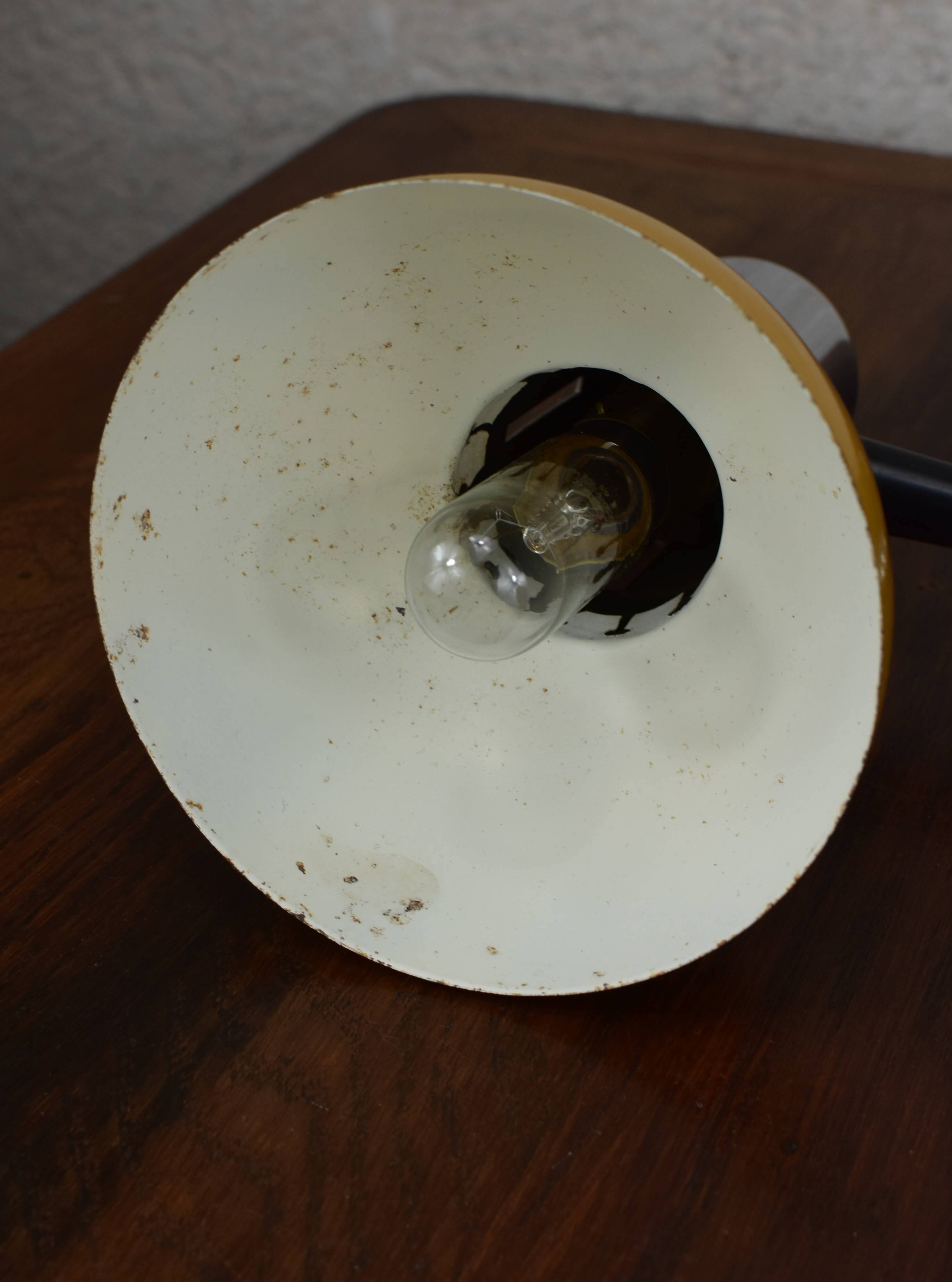 vintage mustard lamp