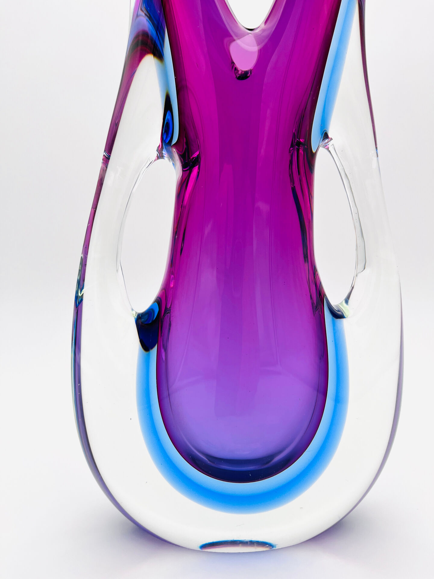 Large Sculptural Murano Vase - Flavio Poli - Sommerso - 1960