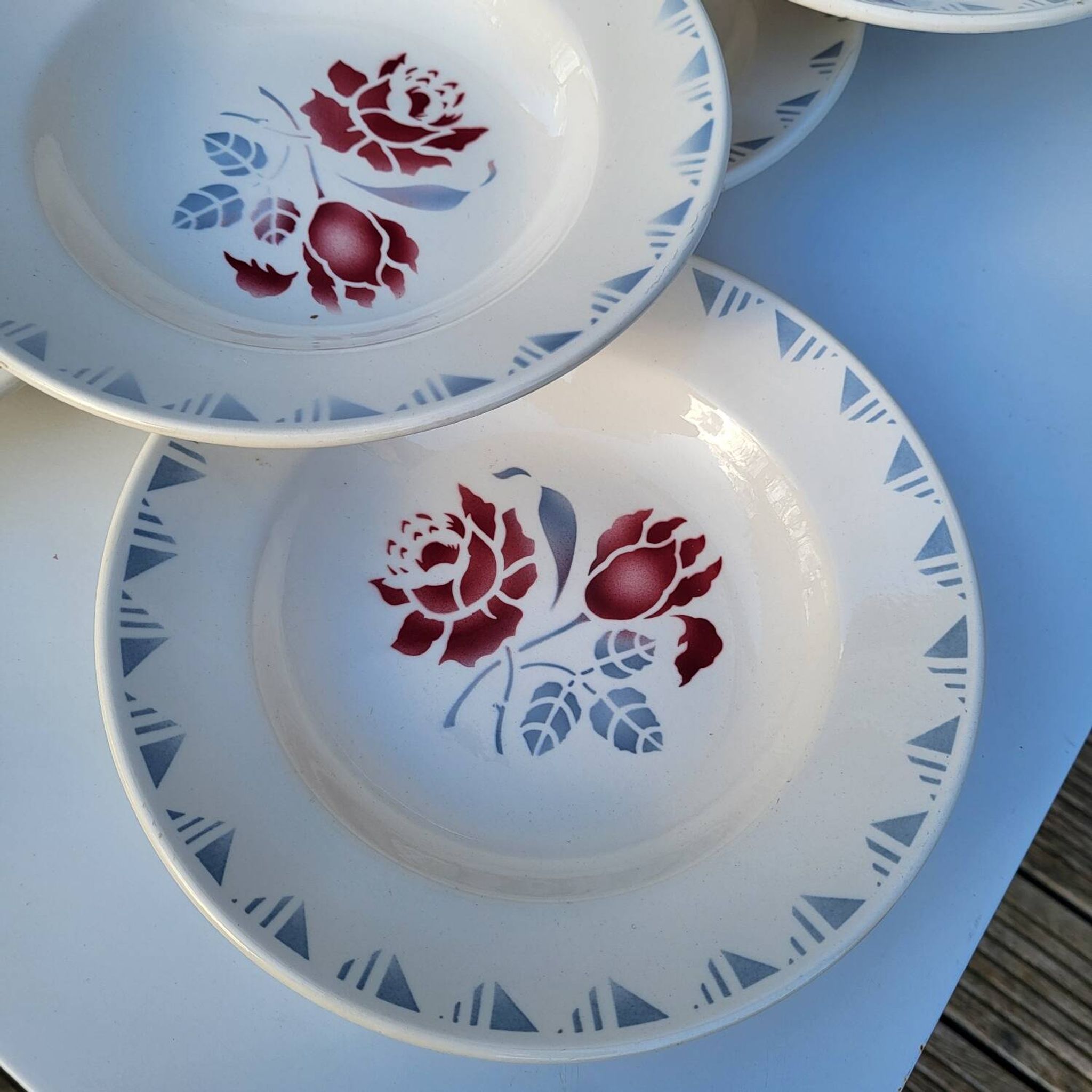 Lot 9 deep plates ▪︎ Art Deco ▪︎ Jane ▪︎ Niderviller