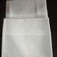 2 linen monogrammed napkins