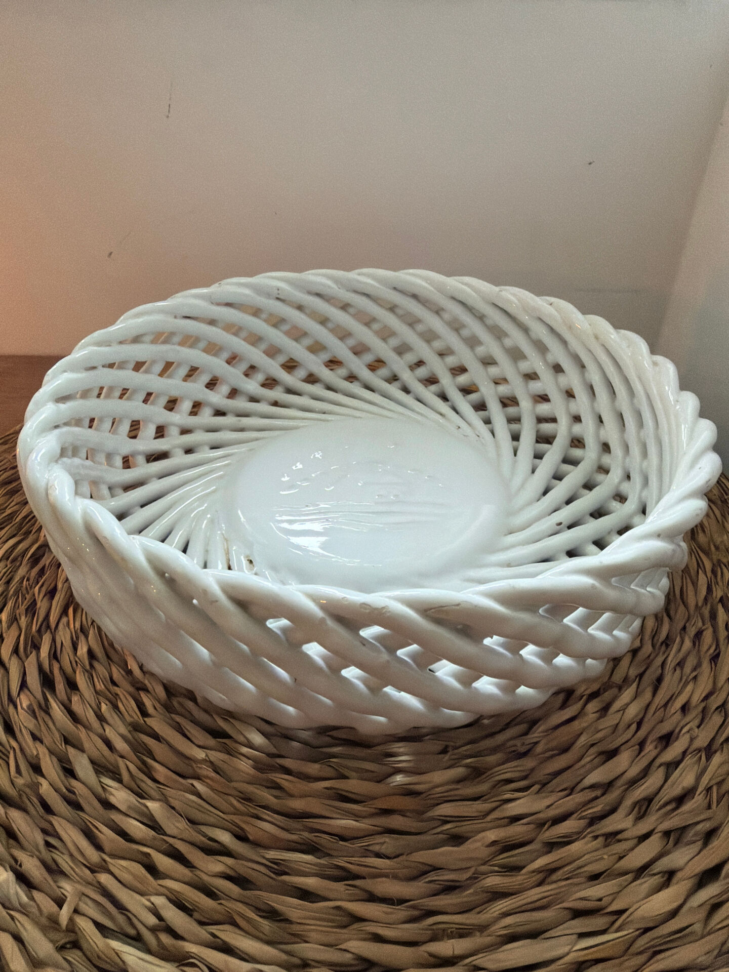 Old woven ceramic basket