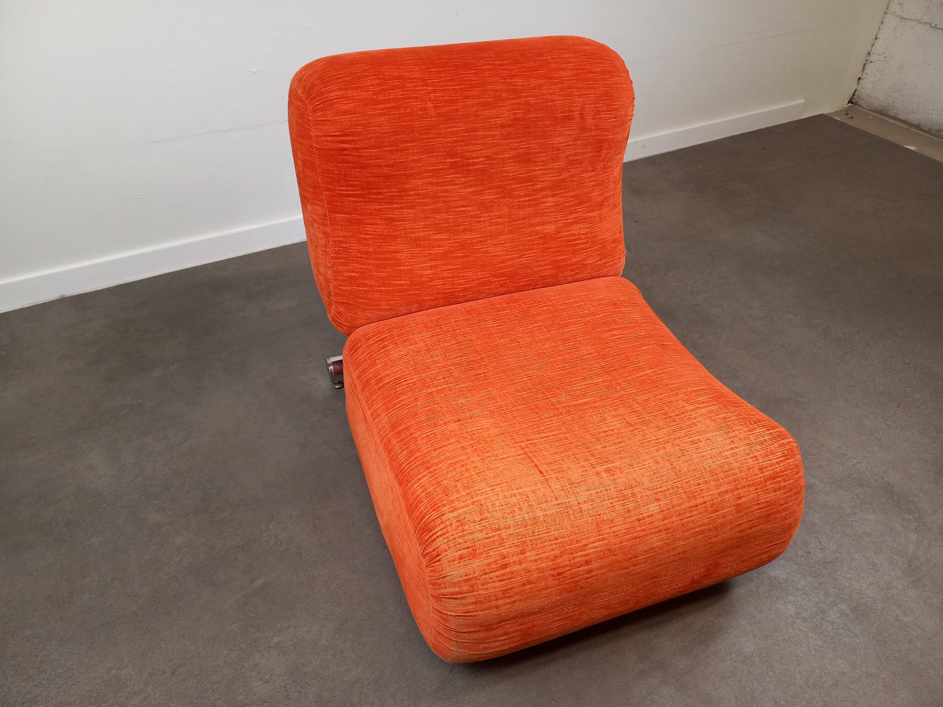 Vintage orange fireside chair