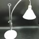White flexible aluminor chrome and sheet metal table lamp 1970 pop art design