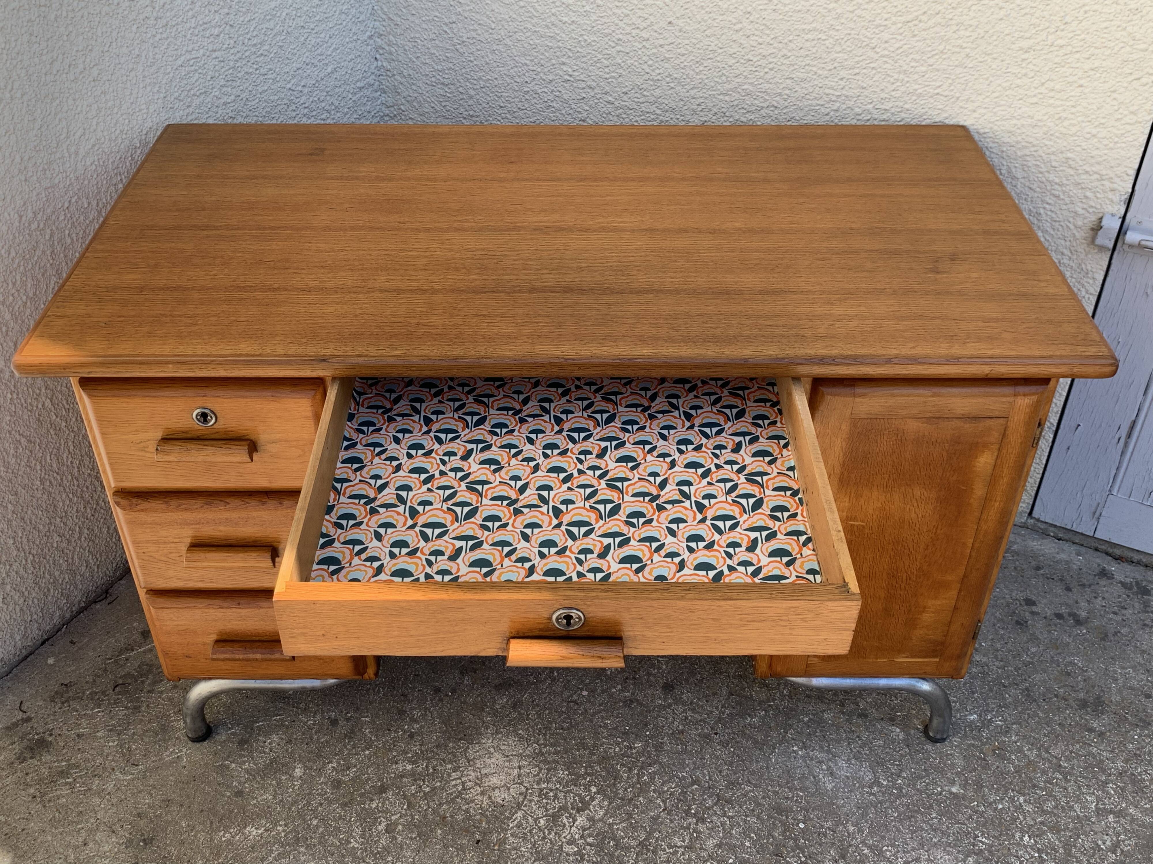 Office schoolmaster 1950 solid oak