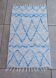 Recycled cotton handmade rug - Reversible - Blue