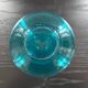 Vase en verre bullé bleu en verre bullé