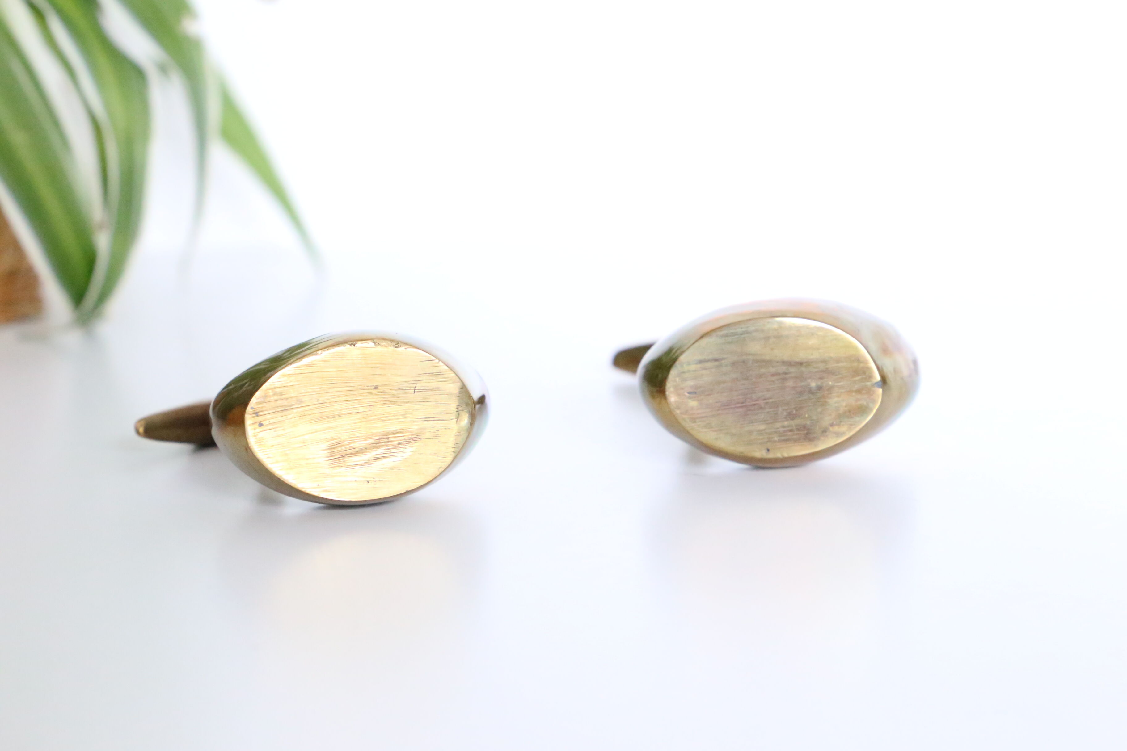 Brass goose duo, vintage paper press