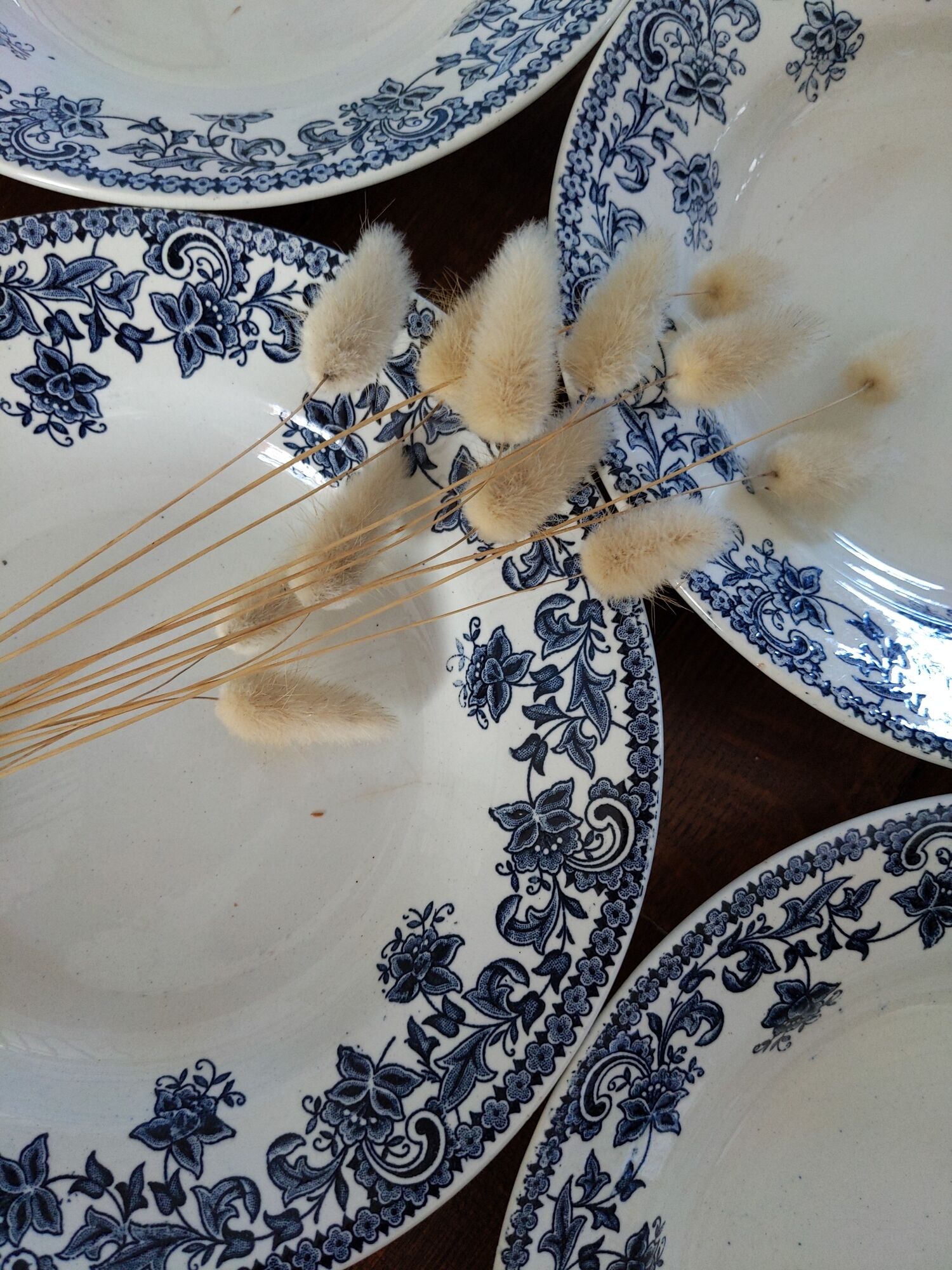 Plates earth of iron saint Amand Jane retro vintage antique