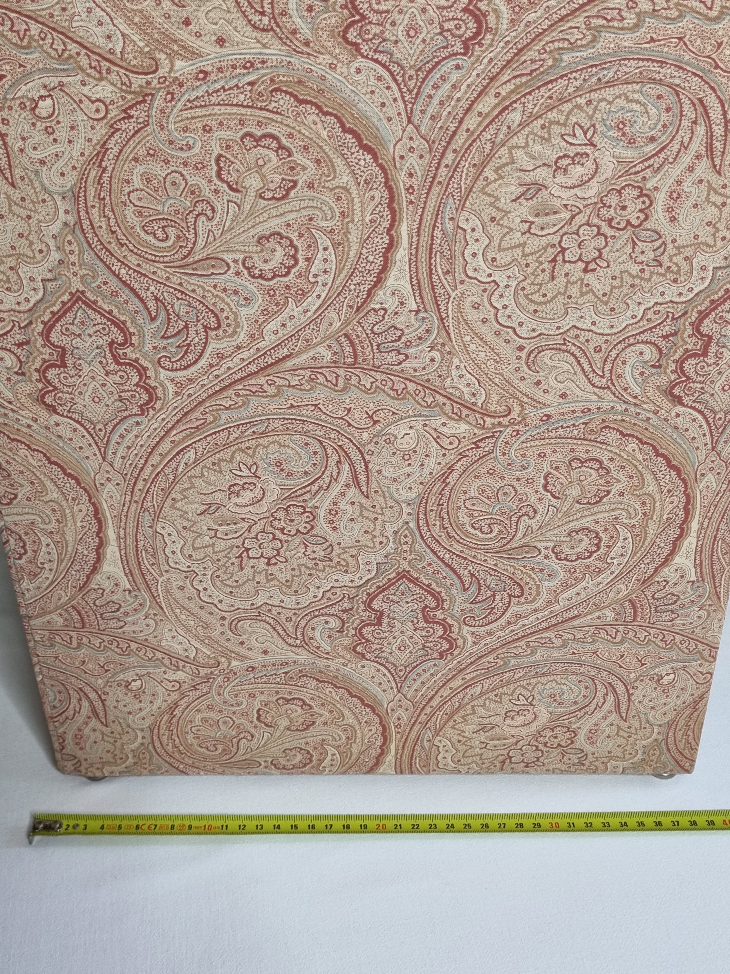 Wooden screen and fabric, powder pink, three panels, 150 cm