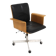 Scandinavian rotating leather armchair, Swivel, Sweden, 1970