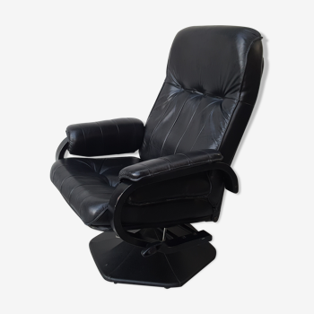 Fauteuil inclinable en cuir vintage par Unico