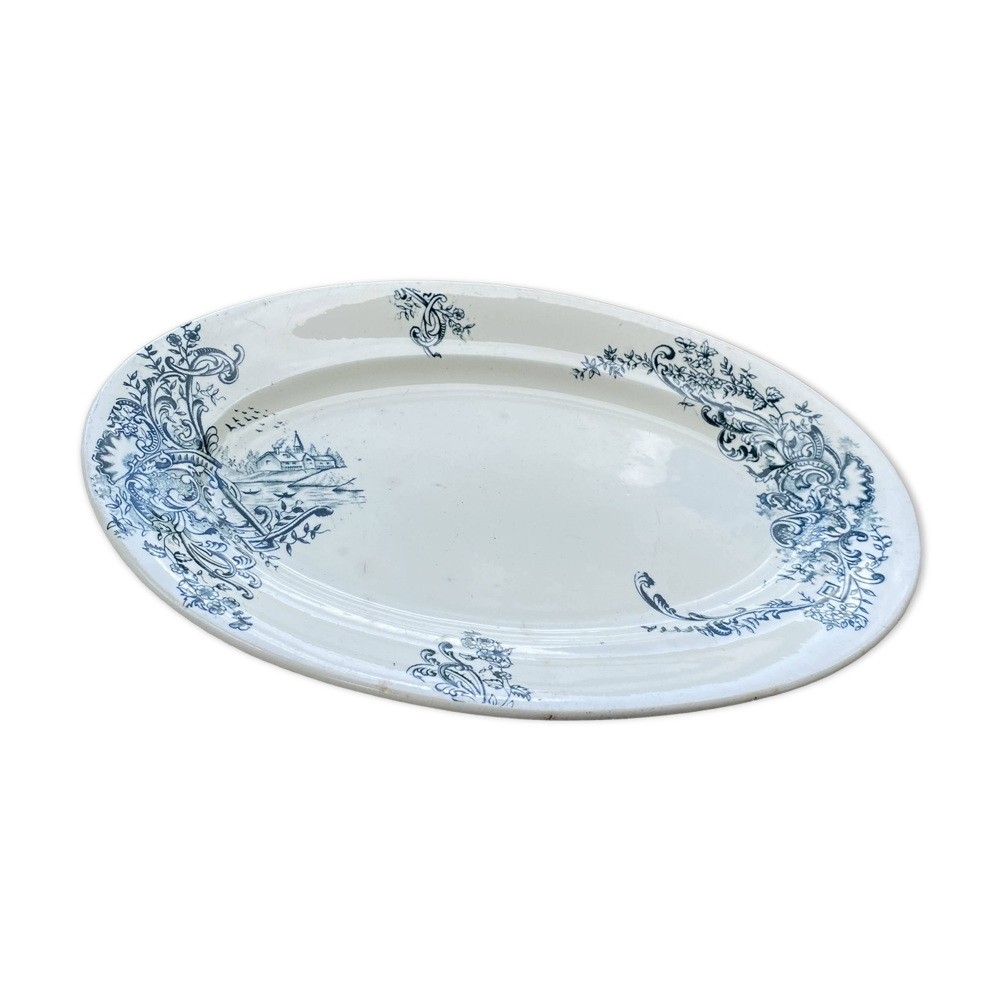 Antique oval serving platter – "Louis XV" model