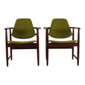 Two Danish design lounge arm chairs by Arne Hovmand Olsen